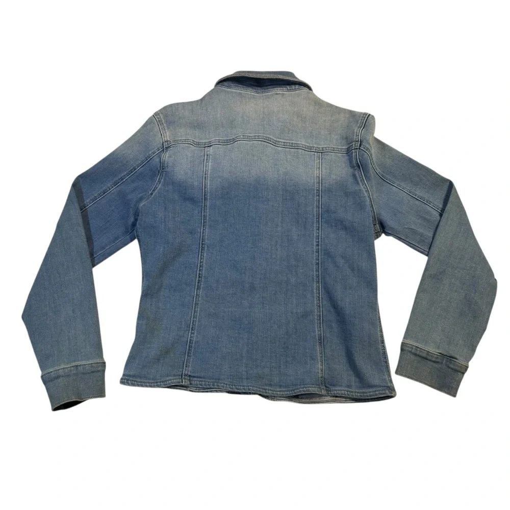 Reba Embroidered Denim Jacket Women’s Small Floral Western Y2K Blue Jean Coat